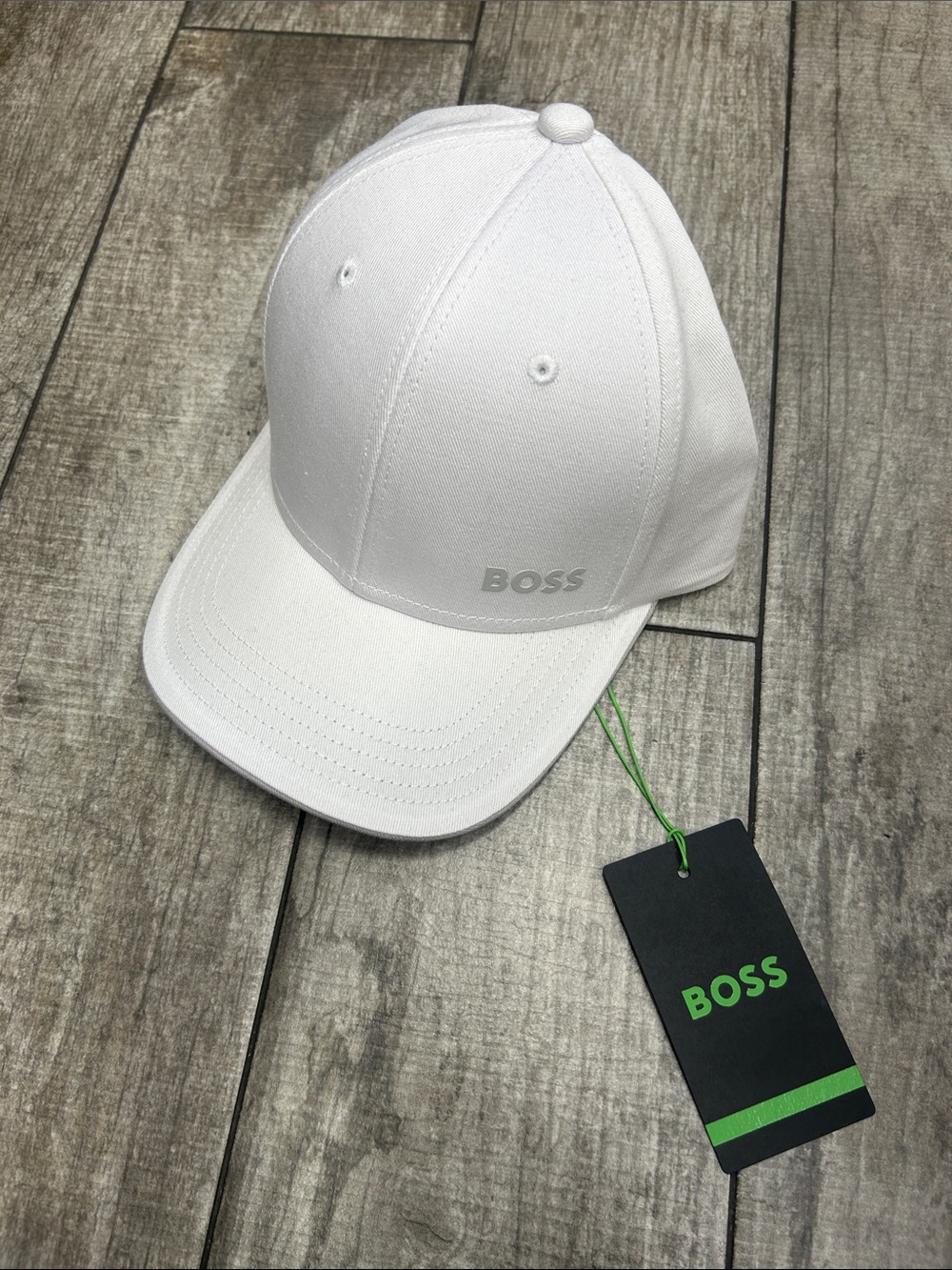 Last One 100% Authentic Boss by Hugo Boss White Cap / Hat Structured Design NWT
